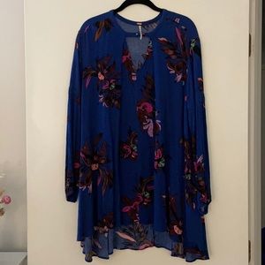 Small Blue Floral Free People Tunic